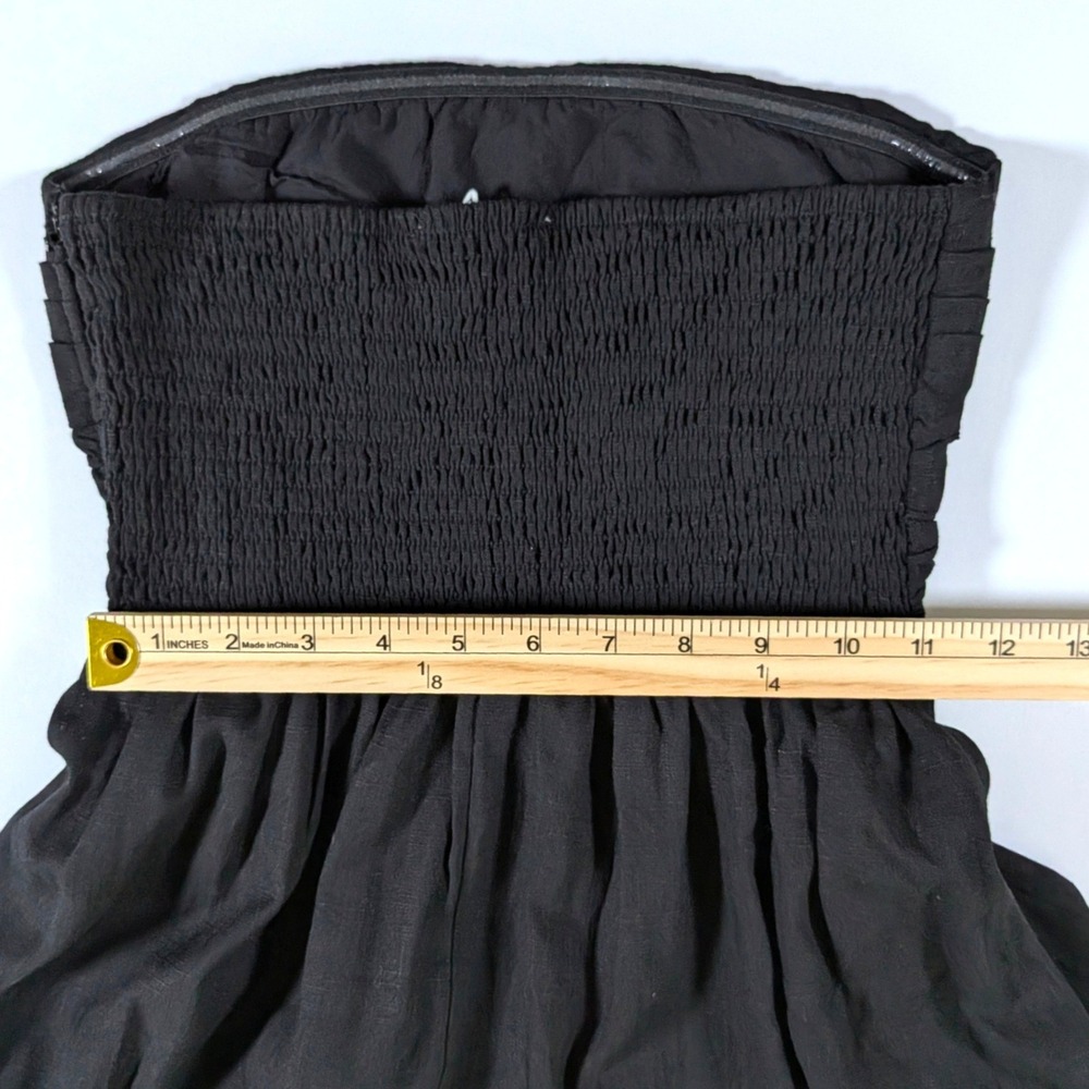 Petal & Pup Kayt Strapless Dress Black Maxi Linen Blend Size XS NWT - Picture 11 of 13